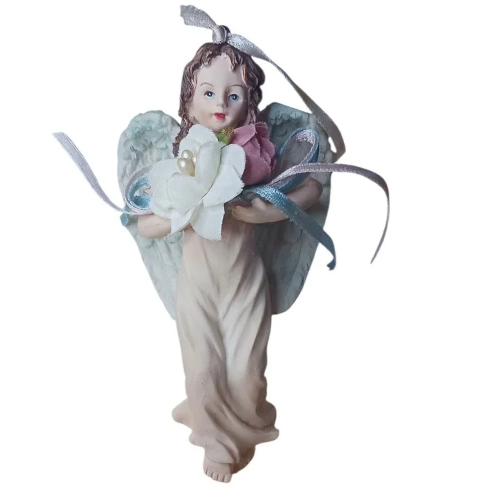 House Of Lloyds Graceful Angel Ornaments Cherished Memories Trio in Pastel Hues